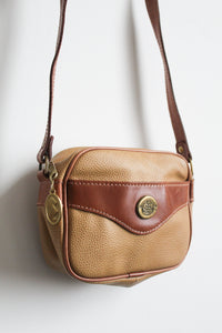 honey pebbled leather shoulder bag