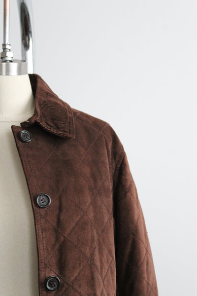 quilted leather chore coat