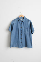 boxy denim button up