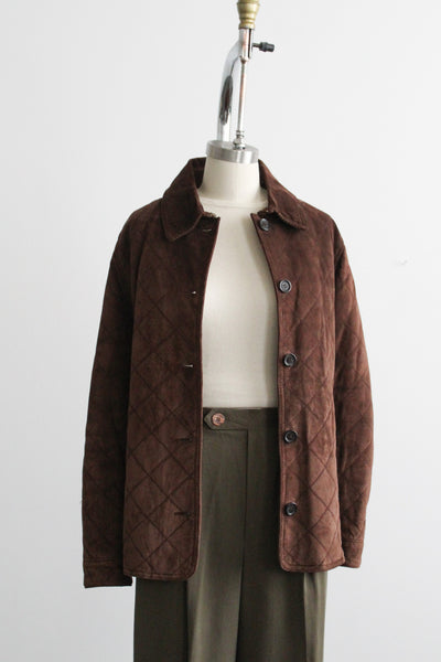 quilted leather chore coat