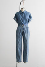 boxy denim button up