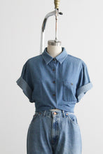 boxy denim button up