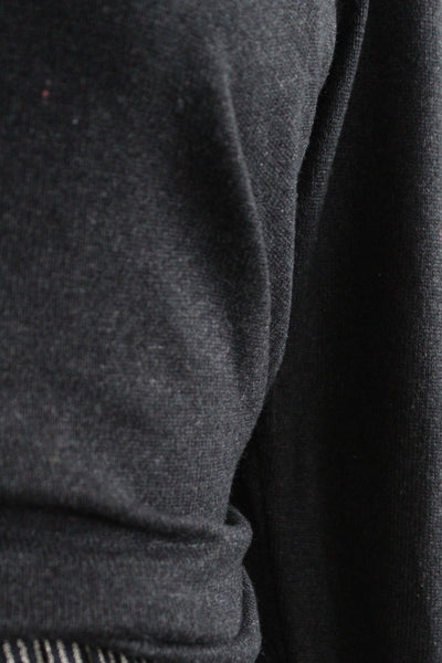 cashmere & silk graphite pullover (s/m)