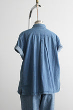 boxy denim button up