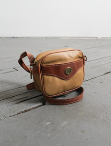 honey pebbled leather shoulder bag