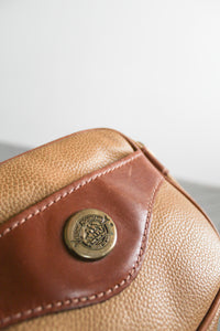 honey pebbled leather shoulder bag