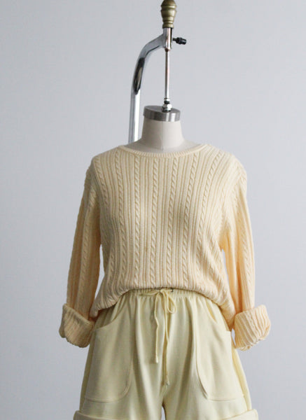 butter cable knit sweater