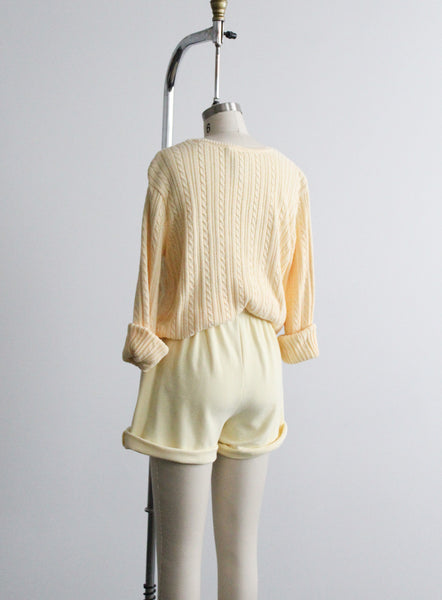 butter cable knit sweater