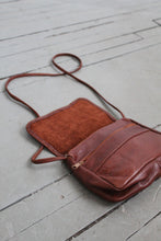 walnut leather shoulder bag