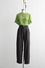 graphite plaid cotton trousers
