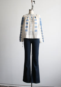 midsommar embroidered cotton blouse