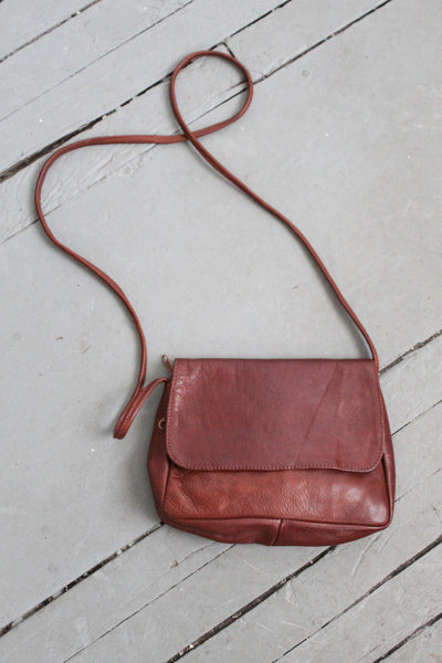 walnut leather shoulder bag