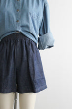 indigo jean shorts