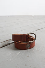 sunburst leather belt