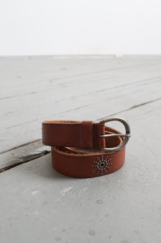 sunburst leather belt