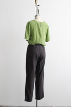 graphite plaid cotton trousers