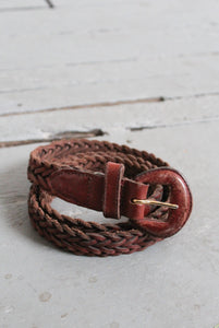 braided leather belt