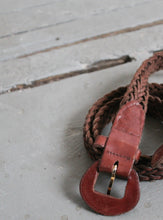 braided leather belt