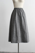 pewter cotton midi skirt