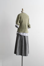 pewter cotton midi skirt