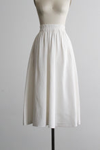 bone linen midi skirt