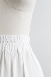 bone linen midi skirt