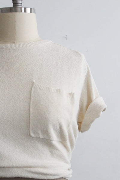 parchment raw silk tee (xl)