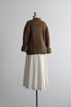 bone linen midi skirt