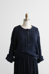 north sea cotton cable knit sweater
