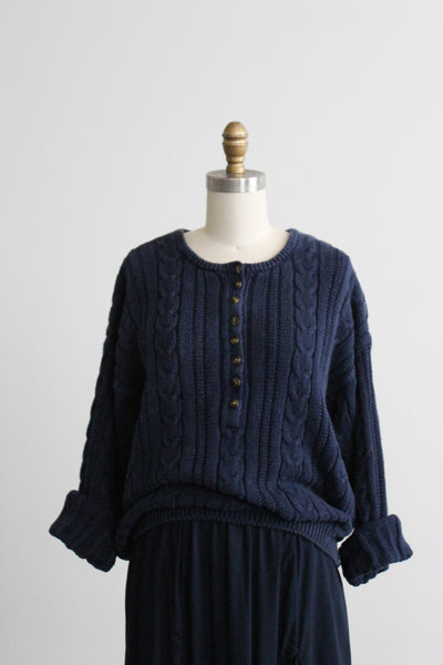 north sea cotton cable knit sweater