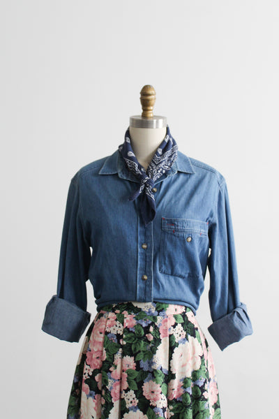 denim work shirt (s/m)