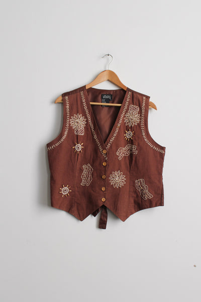 sunfield embroidered vest
