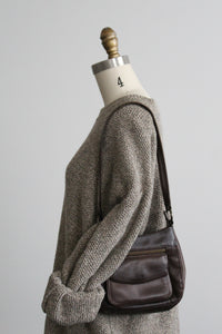 walnut leather mini bag