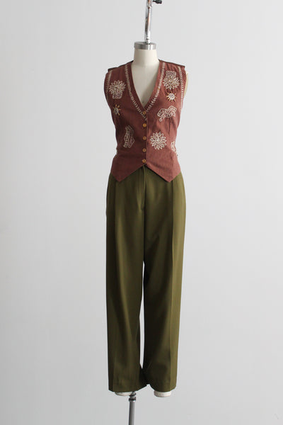 sunfield embroidered vest