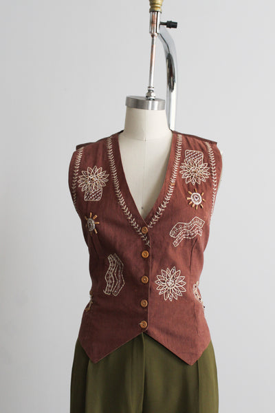 sunfield embroidered vest