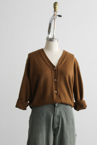 tobacco wool cardigan