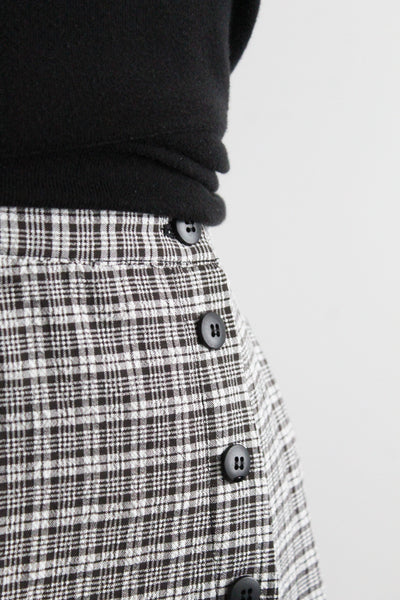 salt & pepper gingham skort