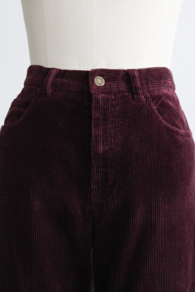 plum corduroy trousers (s/m)
