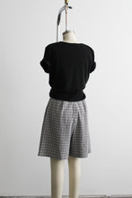 salt & pepper gingham skort