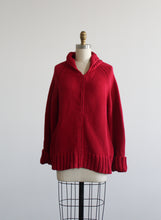 carmine cotton cardigan