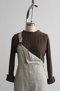 ecru cotton shorteralls