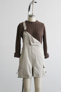 ecru cotton shorteralls