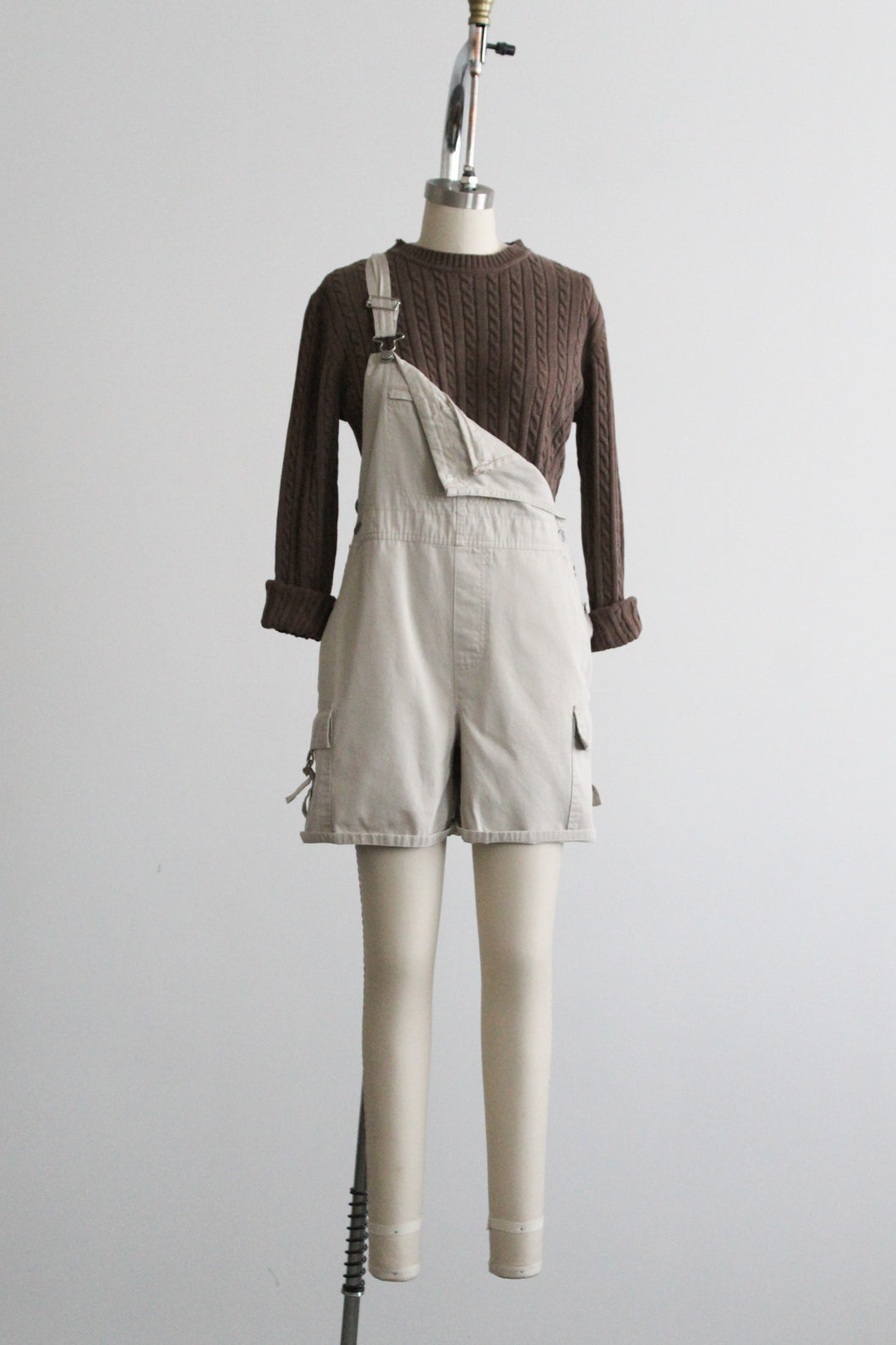 ecru cotton shorteralls