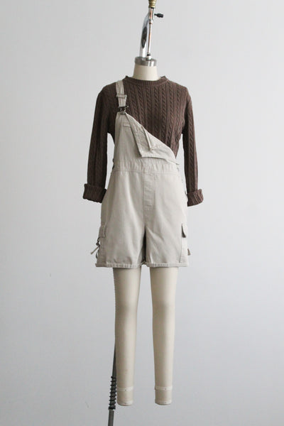 ecru cotton shorteralls