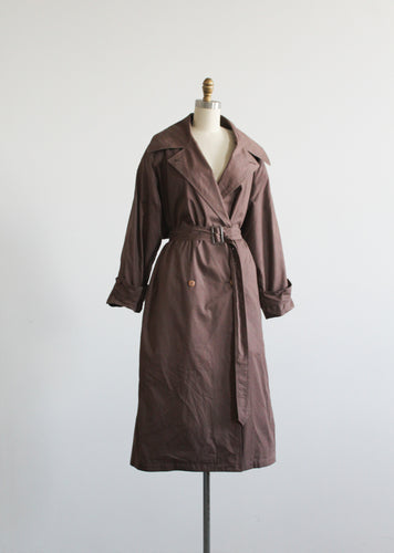 taupe trenchcoat