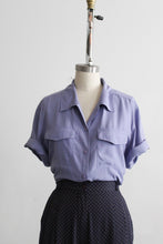cornflower silk button-up (xl)