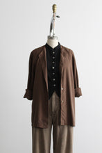 espresso silk button up