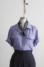 cornflower silk button-up (xl)
