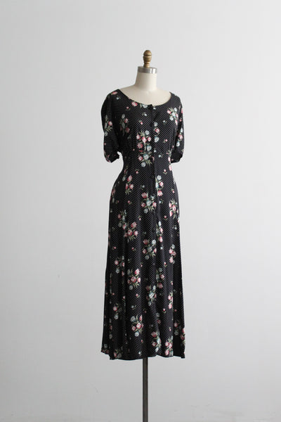autumn bouquet maxi dress