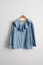 denim poet blouse